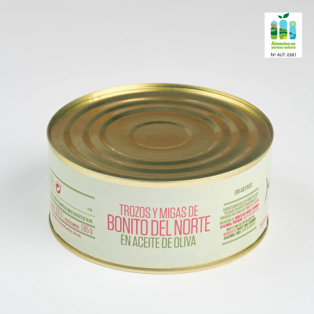 Pedaços de atum branco e migalhas em azeite 1000 g