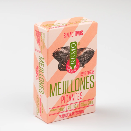 Caja de Mejillones Picantes (12/16) 115 g