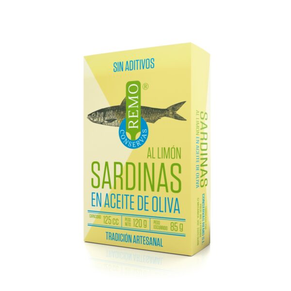 Sardinas al Limón en Aceite de Oliva. Lata 120 g